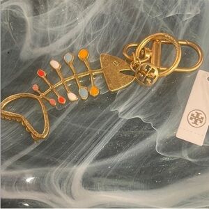 Tory Burch Fishbone Keychain